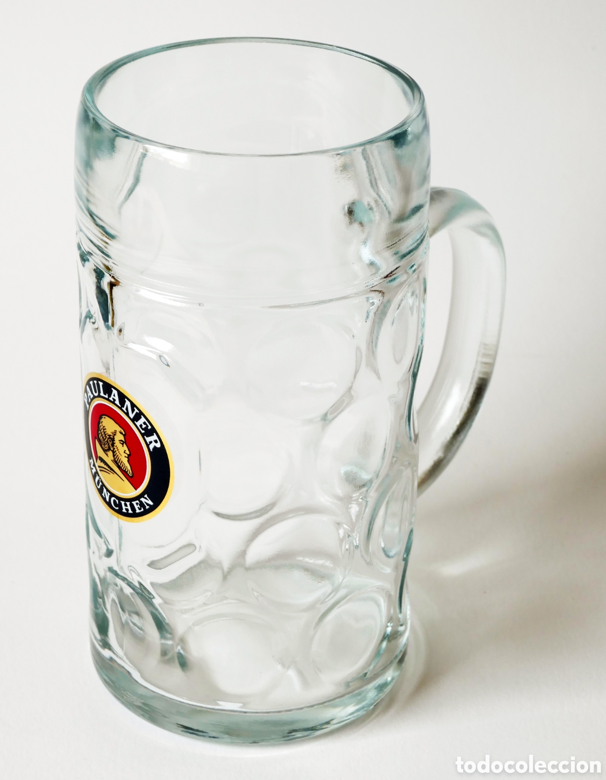 Coleccionismo de cervezas: GRAN JARRA DE CERVEZA CRISTAL VIDRIO GRUESO MARCA PAULANER MUNCHEN 0,5L ALEMANIA