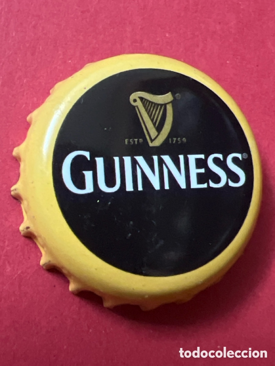 Coleccionismo de cervezas: T4/X56/O4. T4/X56/O2. Chapa tap&oacute;n corona de la cerveza irlandesa GUINNESS
