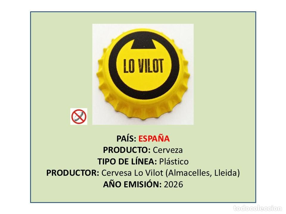 Coleccionismo de cervezas: TAPON CORONA CAPSULA CHAPA CERVEZA LO VILOT (ESPA&Ntilde;A)