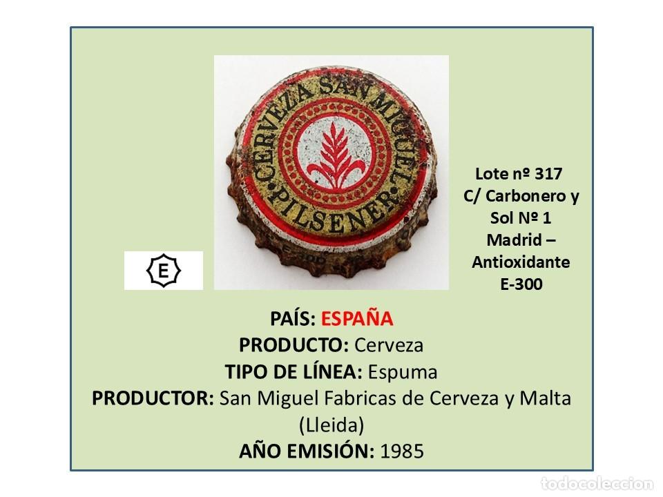 Coleccionismo de cervezas: TAPON CORONA CAPSULA CHAPA CERVEZA SAN MIGUEL PILSENER (ESPA&Ntilde;A)