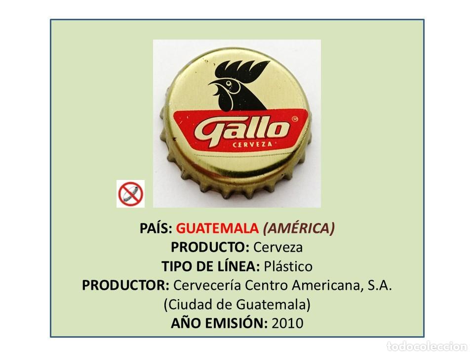 Coleccionismo de cervezas: TAPON CORONA CAPSULA CHAPA CERVEZA GALLO (GUATEMALA)