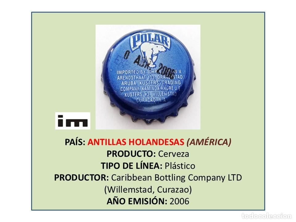 Coleccionismo de cervezas: TAPON CORONA CAPSULA CHAPA CERVEZA POLAR (ANTILLAS HOLANDESAS)