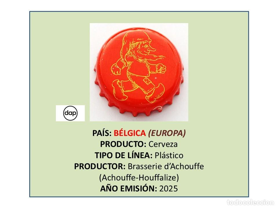 Coleccionismo de cervezas: TAPON CORONA CAPSULA CHAPA CERVEZA ACHOUFFE BRUNE (B&Eacute;LGICA)