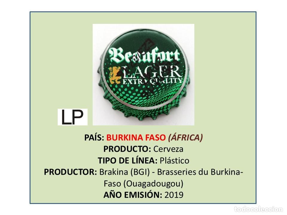 Coleccionismo de cervezas: TAPON CORONA CAPSULA CHAPA CERVEZA BEAUFORT LAGER (BURKINA FASO)