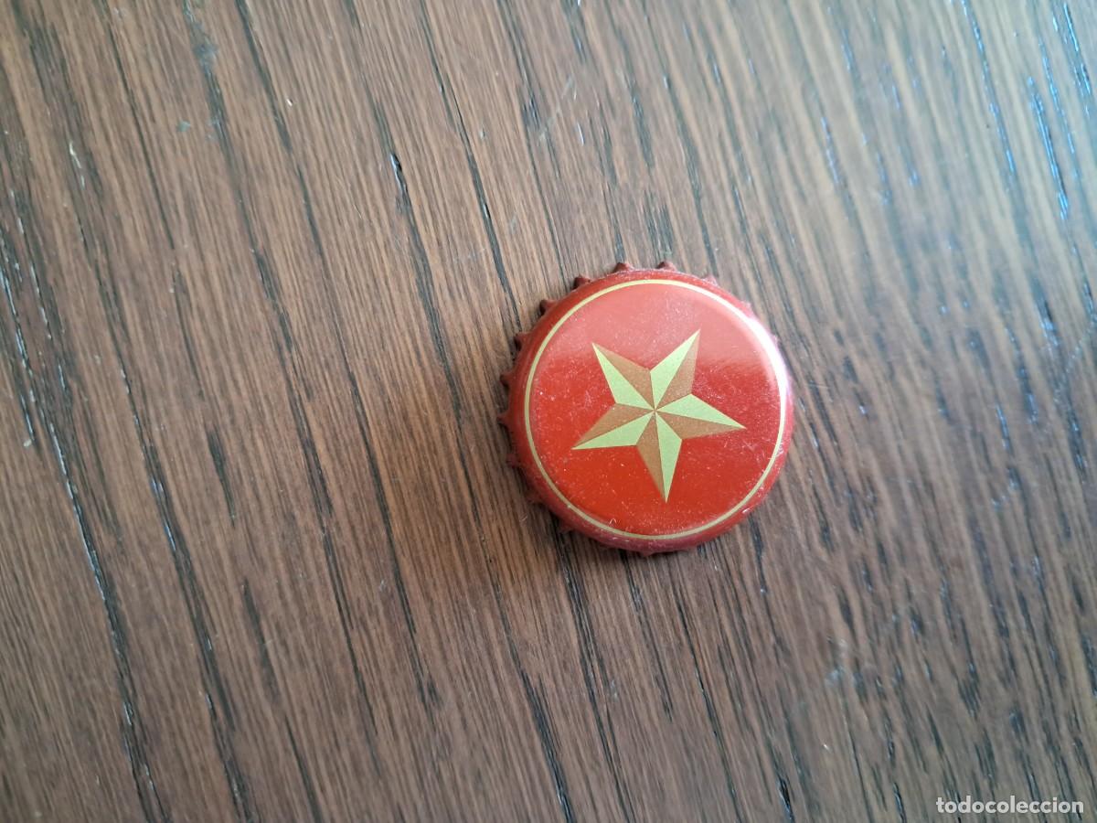 Coleccionismo de cervezas: chapa tap&oacute;n corona de cerveza, estrella del sur.