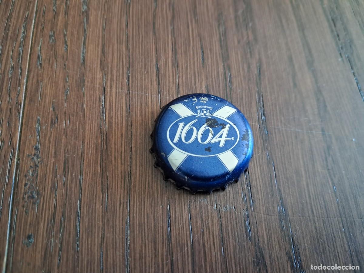 Coleccionismo de cervezas: chapa tap&oacute;n corona de cerveza, kronenbourg 1664.