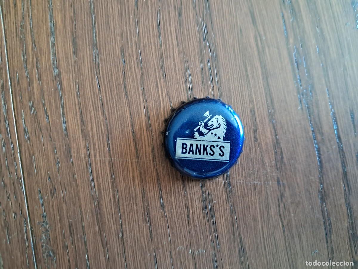 Coleccionismo de cervezas: chapa tap&oacute;n corona de cerveza, Banks.