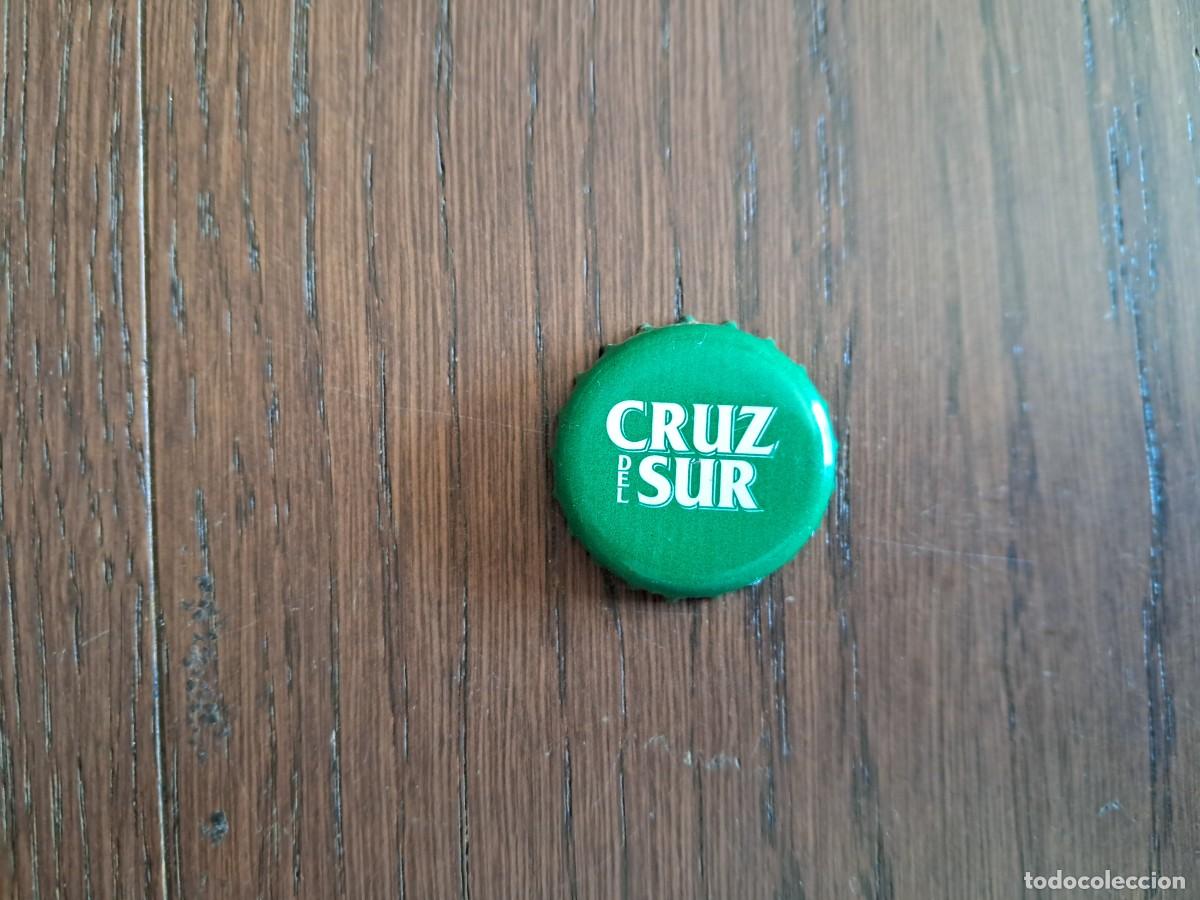 Coleccionismo de cervezas: chapa tap&oacute;n corona de cerveza, cruz del sur.
