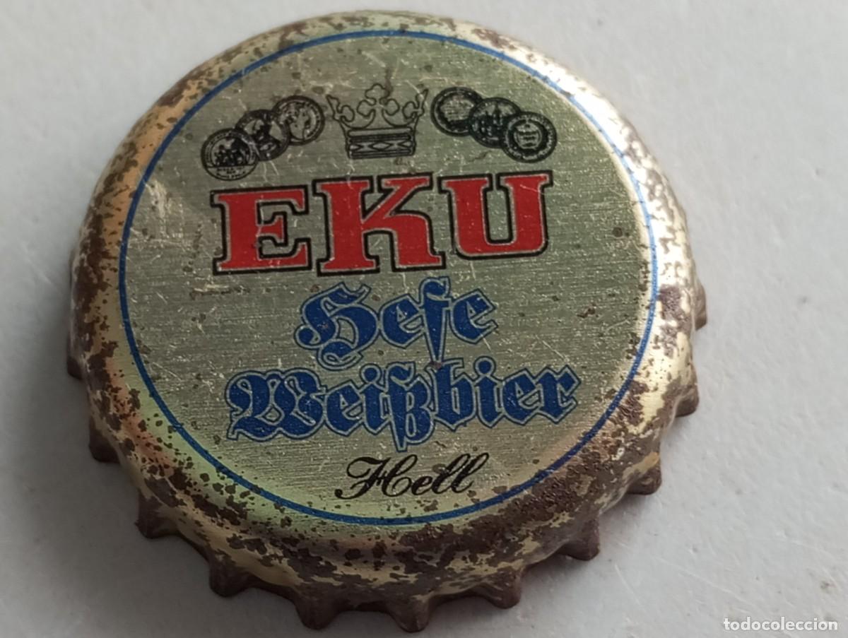 Coleccionismo de cervezas: Chapa tap&oacute;n corona de la cerveza alemana EKU HEFE WEISSBIER HELL