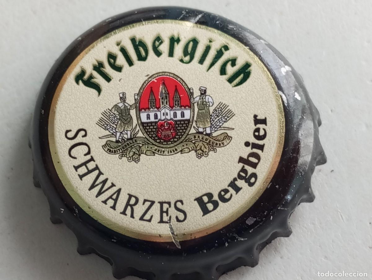 Coleccionismo de cervezas: Chapa tap&oacute;n corona de la cerveza alemana FREIBERGISCH SCHWARZES BERGBIER