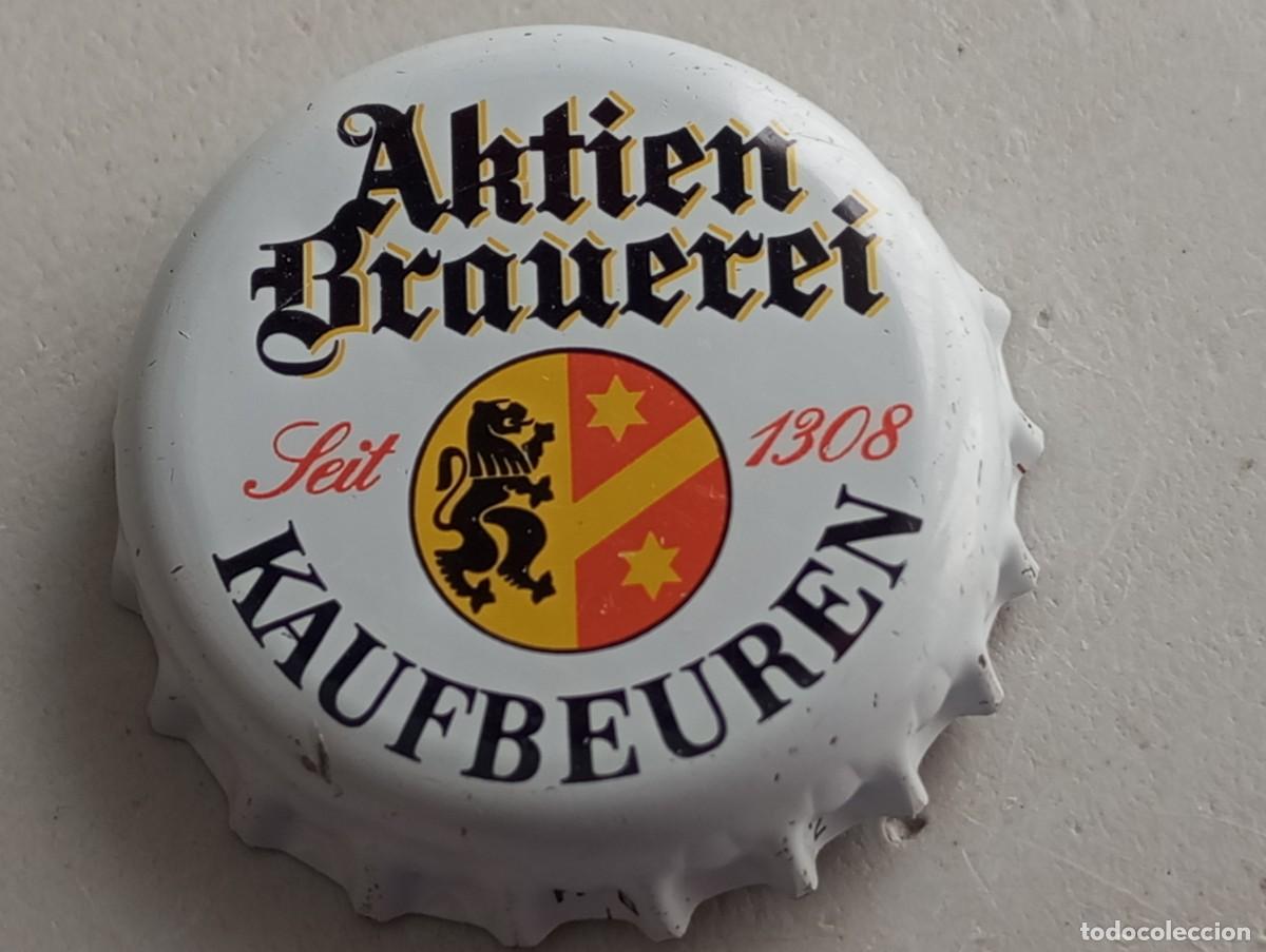 Coleccionismo de cervezas: Chapa tap&oacute;n corona de la bebida alemana AKTIEN BRAUEREI SEIT 1308 - KAUFBEUREN