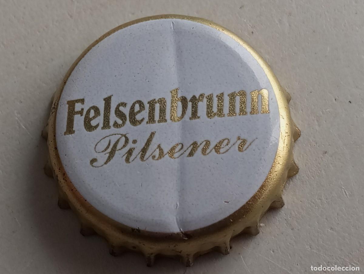 Coleccionismo de cervezas: Chapa tap&oacute;n corona de la bebida alemana FELSENBRUNN PILSENER