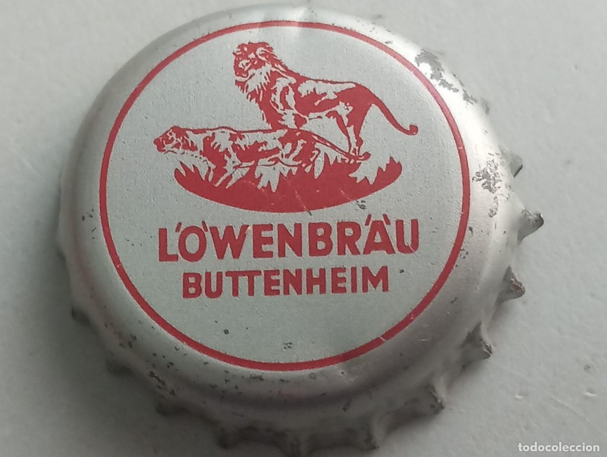 Coleccionismo de cervezas: Chapa tap&oacute;n corona de la cerveza alemana L&Ouml;WENBR&Auml;U - BUTTENHEIM