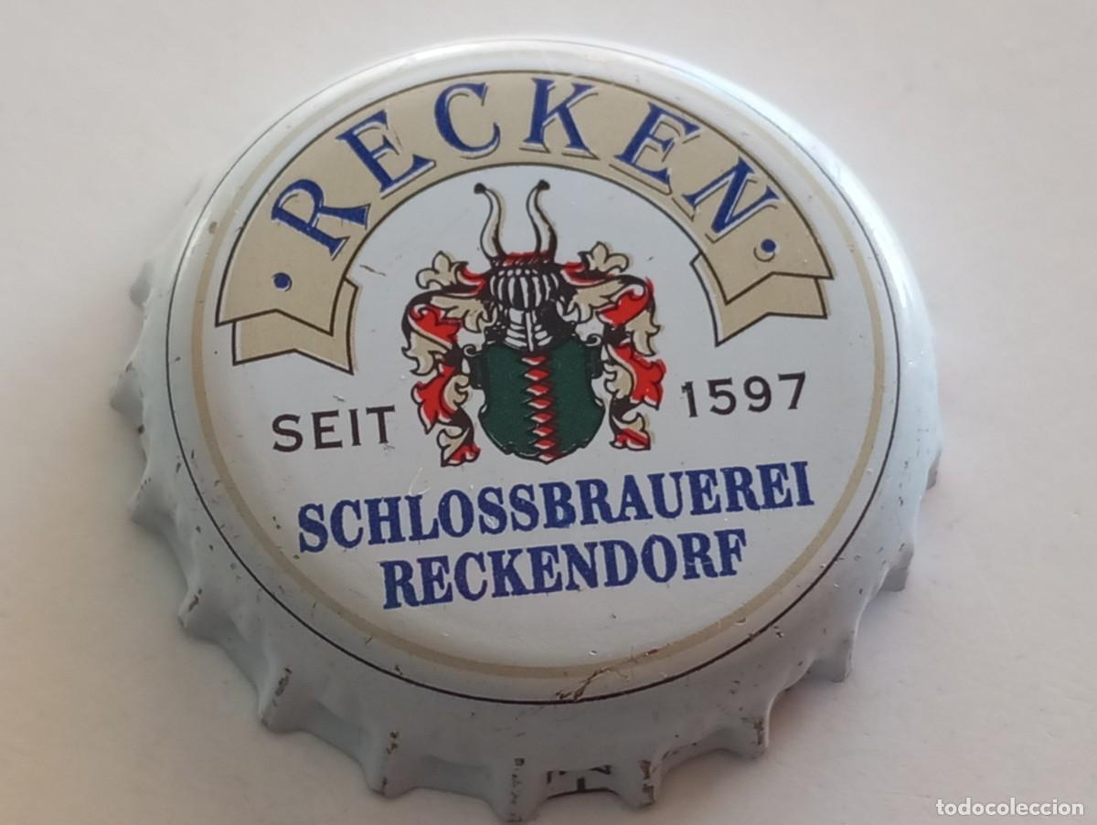 Coleccionismo de cervezas: Chapa tap&oacute;n corona cerveza alemana RECKEN SEIT 1597 SCHLOSSBRAUEREI RECKENDORF