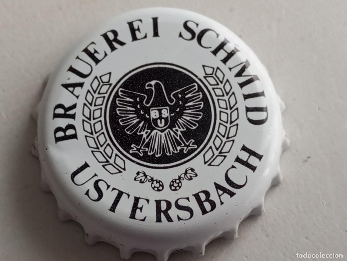 Coleccionismo de cervezas: Chapa tap&oacute;n corona cerveza alemana BRAUEREI SCHMID - USTERSBACH