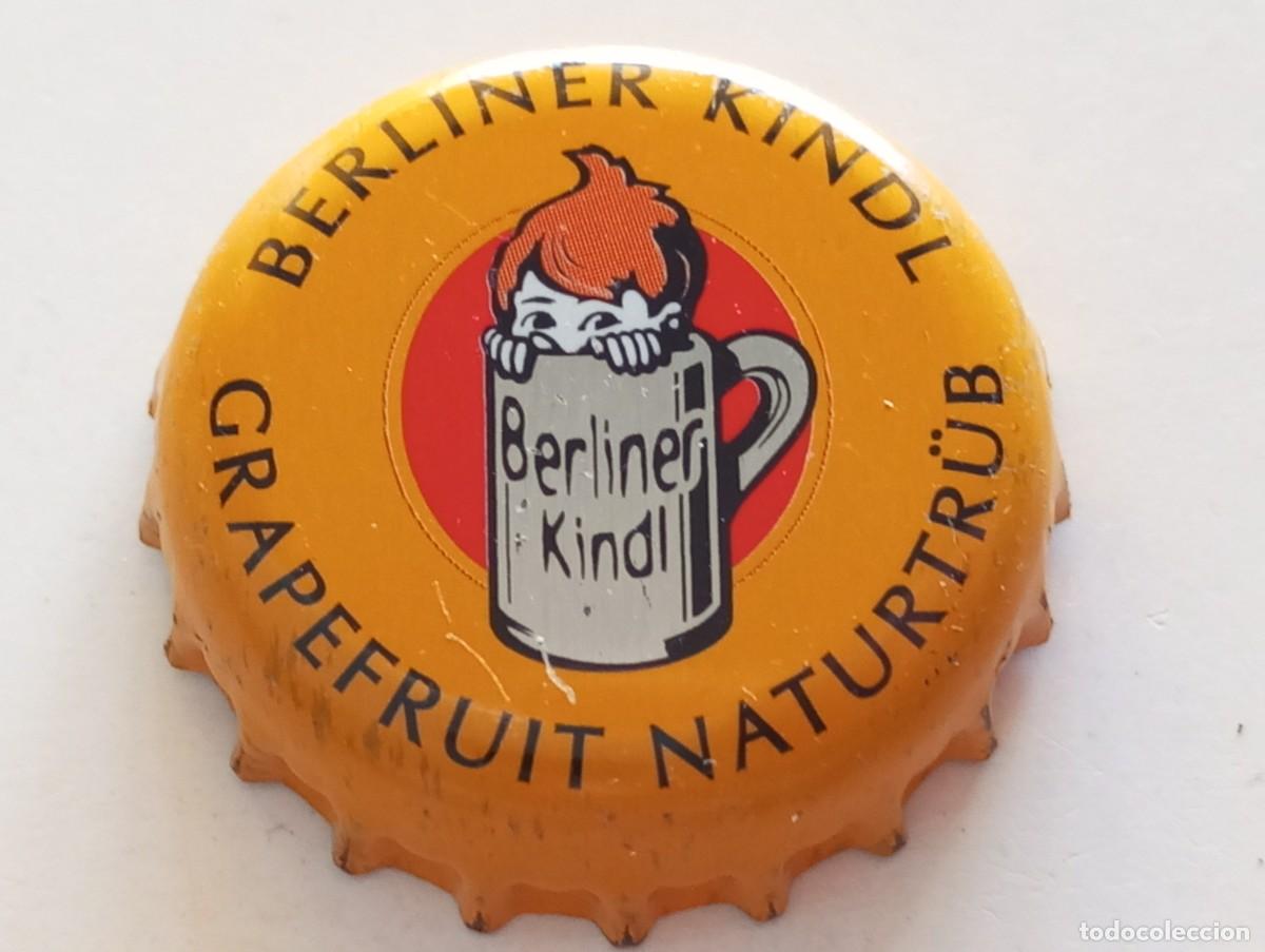 Coleccionismo de cervezas: Chapa tap&oacute;n corona de la cerveza alemana BERLINER KINDL GRAPEFRUIT NATURTR&Uuml;B