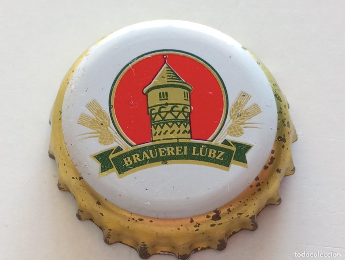 Coleccionismo de cervezas: Chapa tap&oacute;n corona de la cerveza alemana BRAUEREI L&Uuml;BZ