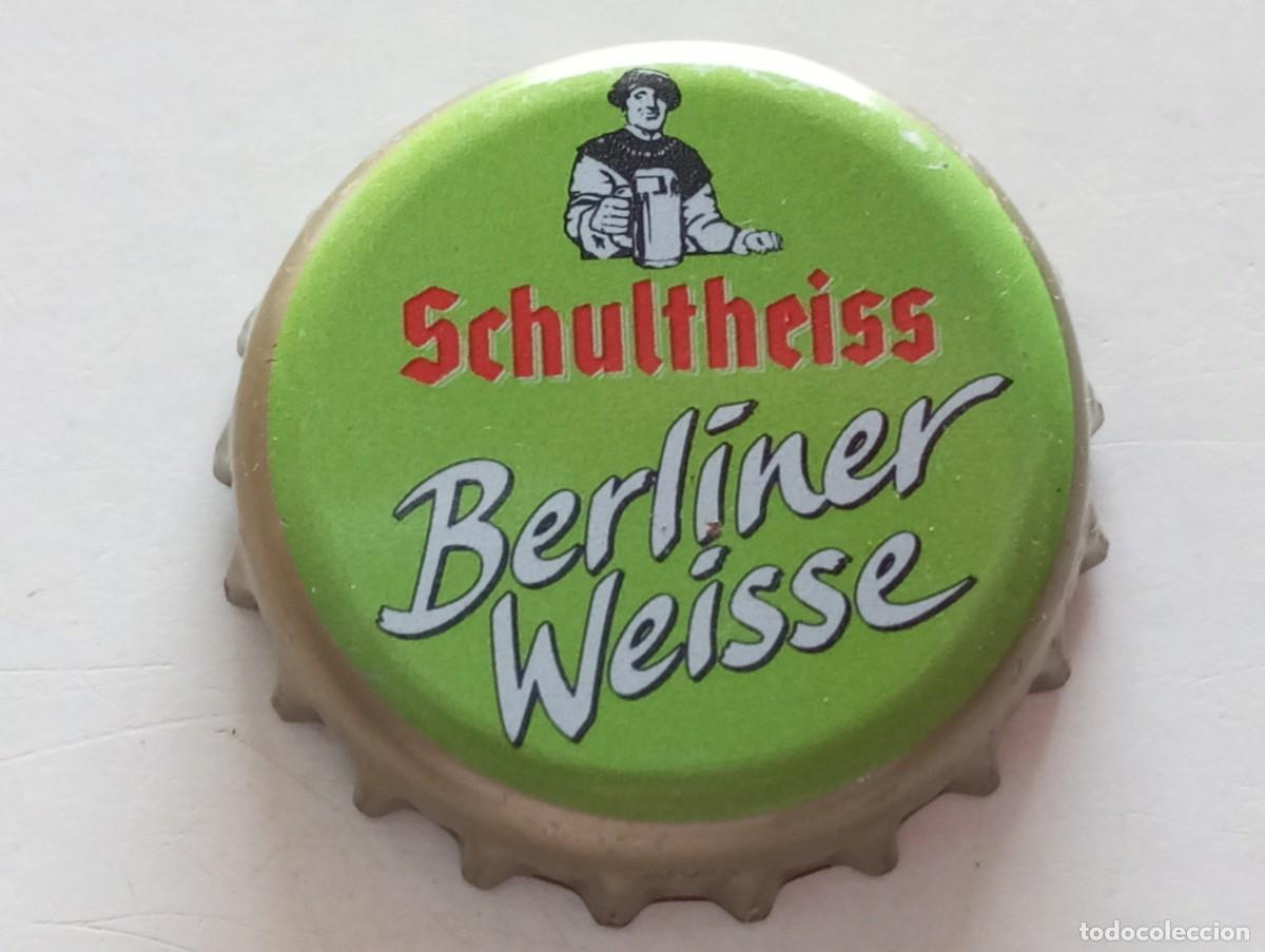 Coleccionismo de cervezas: Chapa tap&oacute;n corona de la cerveza alemana SCHULTHEISS BERLINER WEISSE