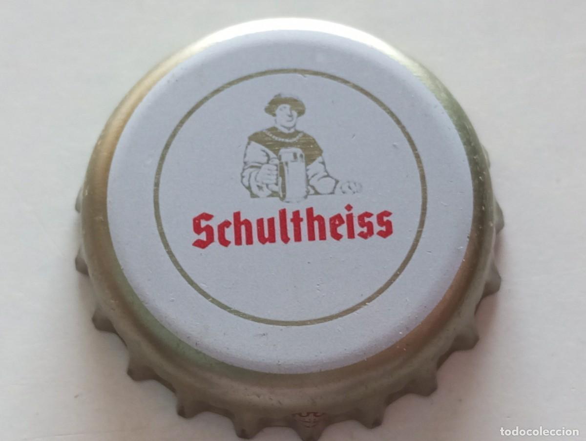 Coleccionismo de cervezas: Chapa tap&oacute;n corona de la cerveza alemana SCHULTHEISS