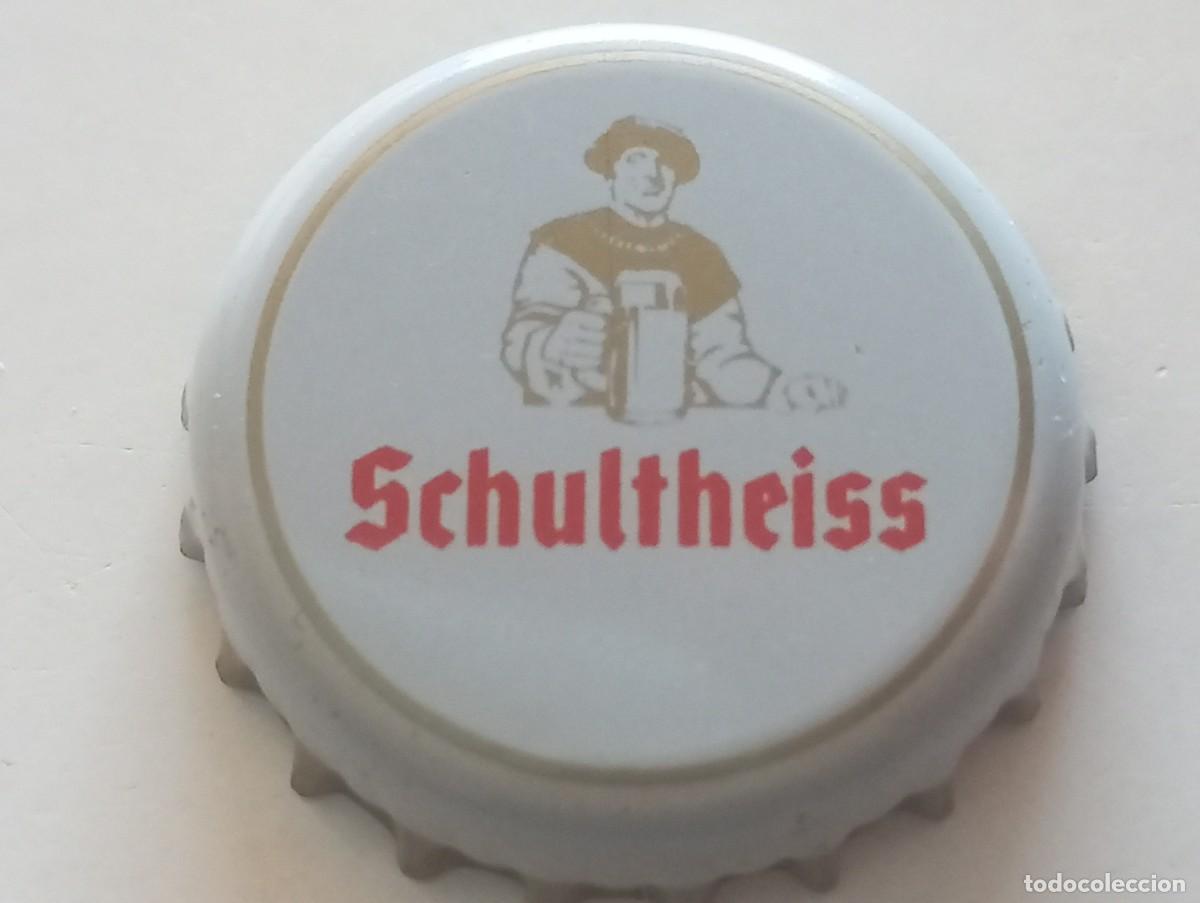 Coleccionismo de cervezas: Chapa tap&oacute;n corona de la cerveza alemana SCHULTHEISS