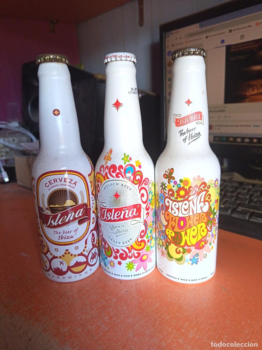 Coleccionismo de cervezas: Botellas aluminio de cerveza ISLE&Ntilde;A. Descatalogadas.