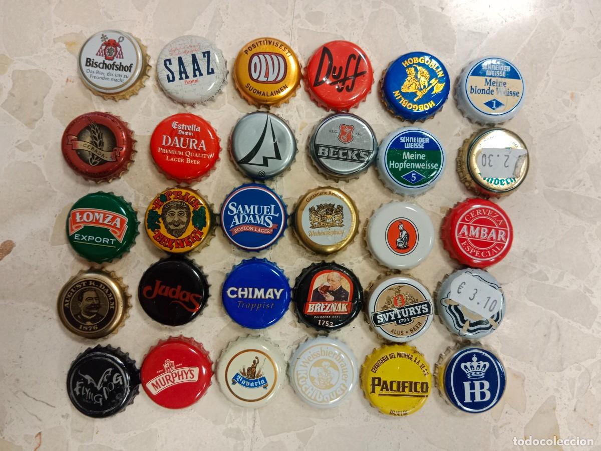 Sammeln von Brauereiartikeln: LOTE 4 DE 30 CHAPAS TAPON CORONA CAPSULA DE BOTELLAS DE CERVEZA INTERNACIONAL