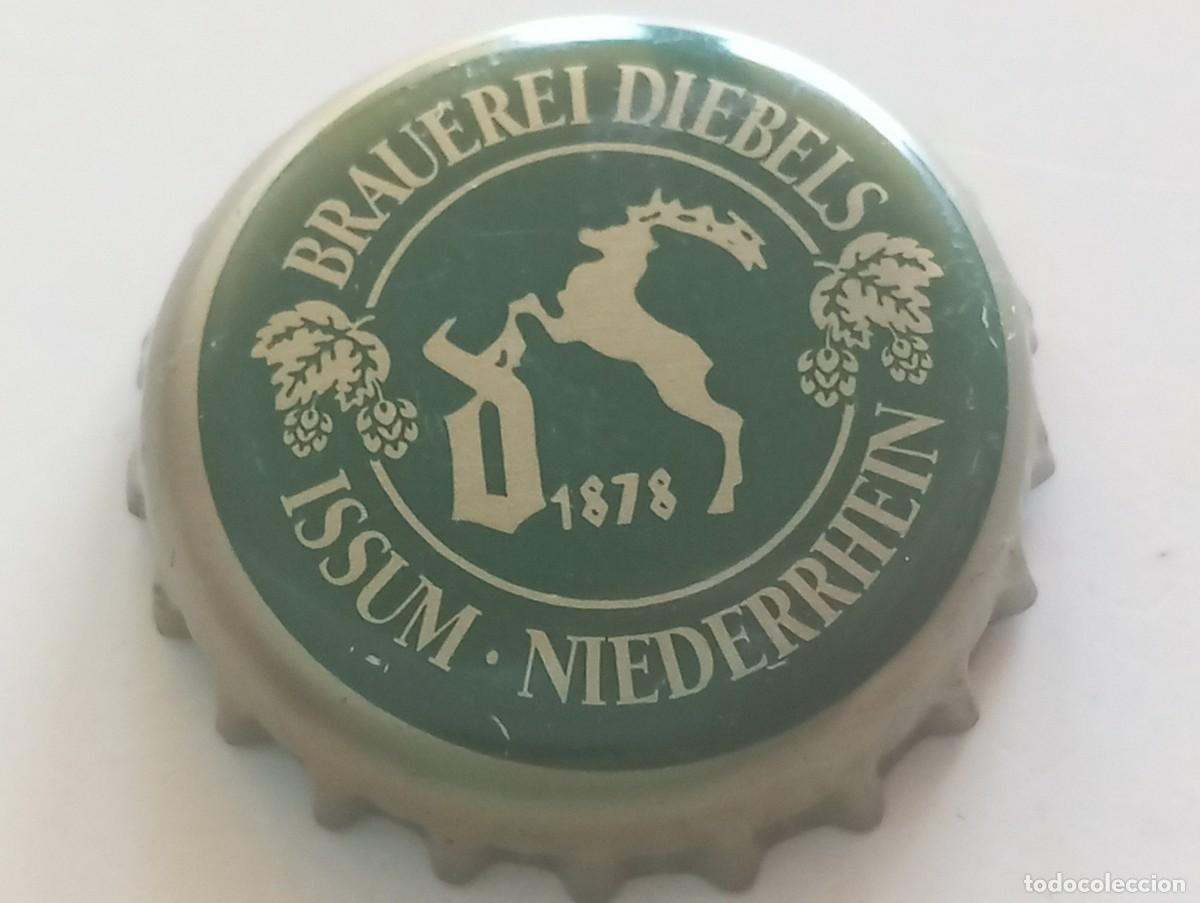 Coleccionismo de cervezas: Chapa tap&oacute;n corona de la cerveza alemana DIEBELS BRAUEREI 1878 ISSUM-NIEDERRHEIN