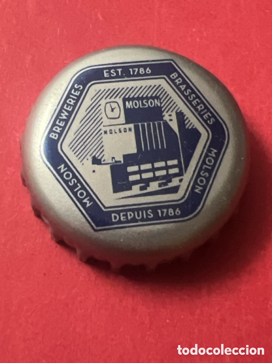 Collezionismo di birre: T4/X70/O6. CHAPA CERVEZA - Molson Breweries Est. 1786 Molson Brasseries Depuis 1786