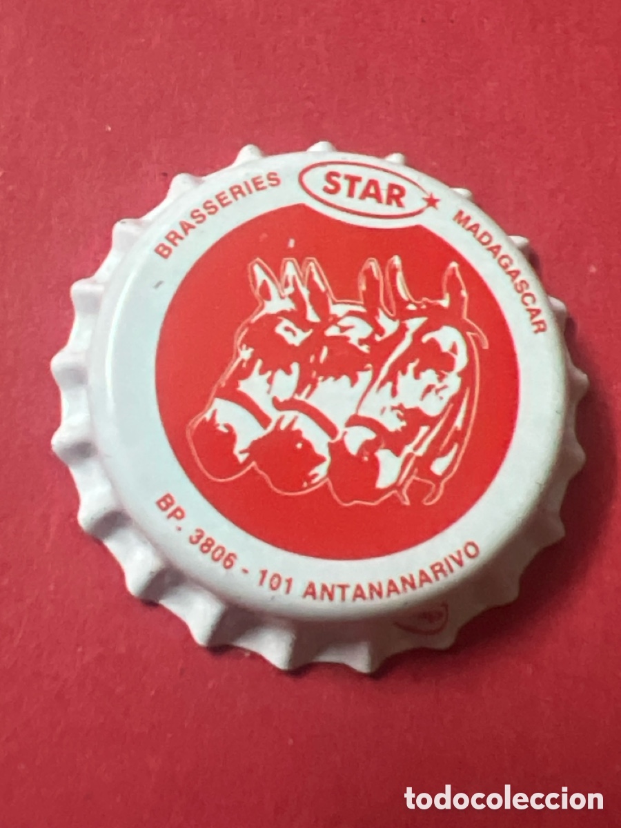 Coleccionismo de cervezas: T4/X70/Q2. CHAPA CERVEZA - Star Brasseries Madagascar BP 3806-101 Antananarivo