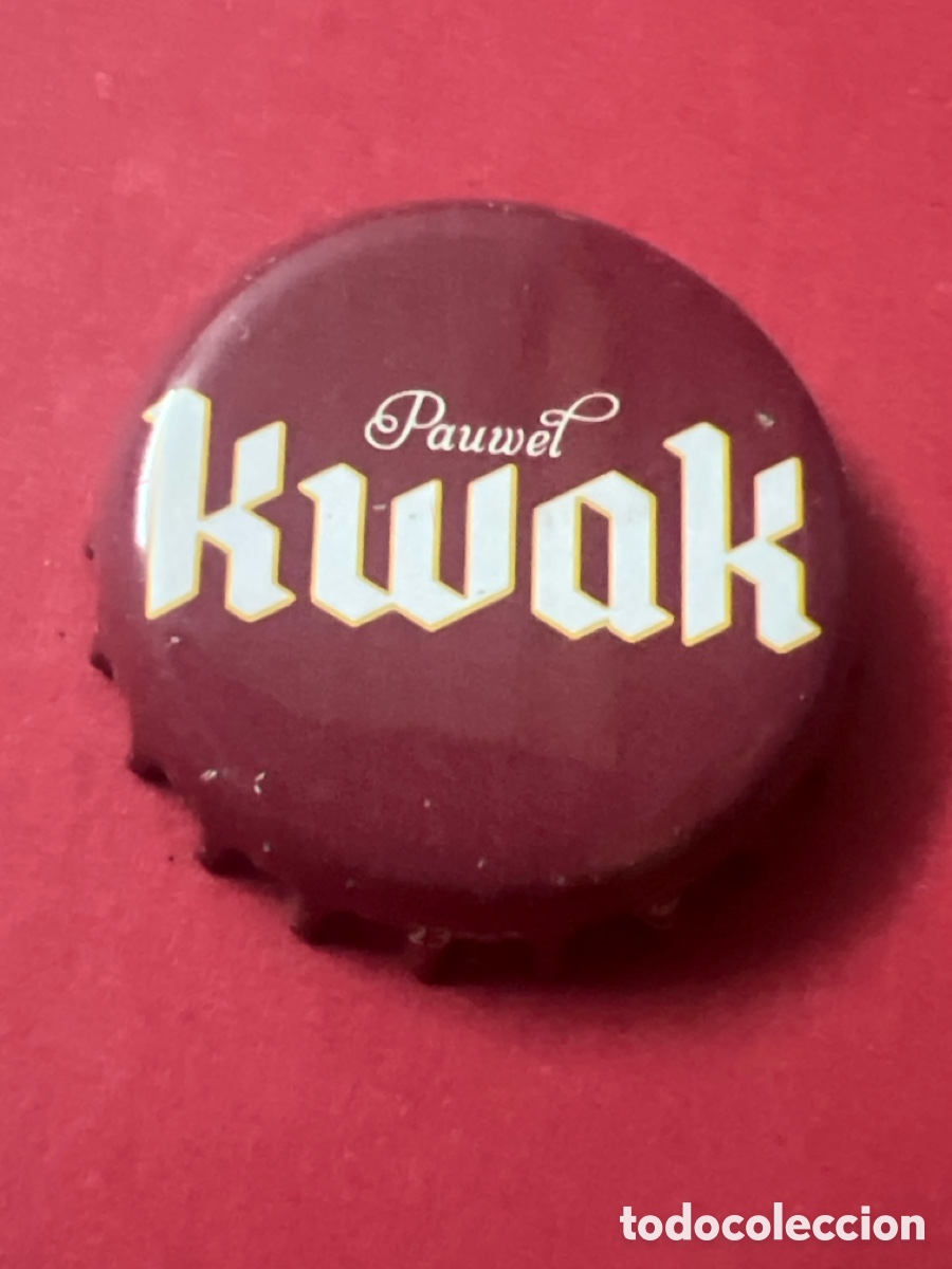 Coleccionismo de cervezas: T4/X70/Q5. chapa tap&oacute;n corona de cerveza, kwak.