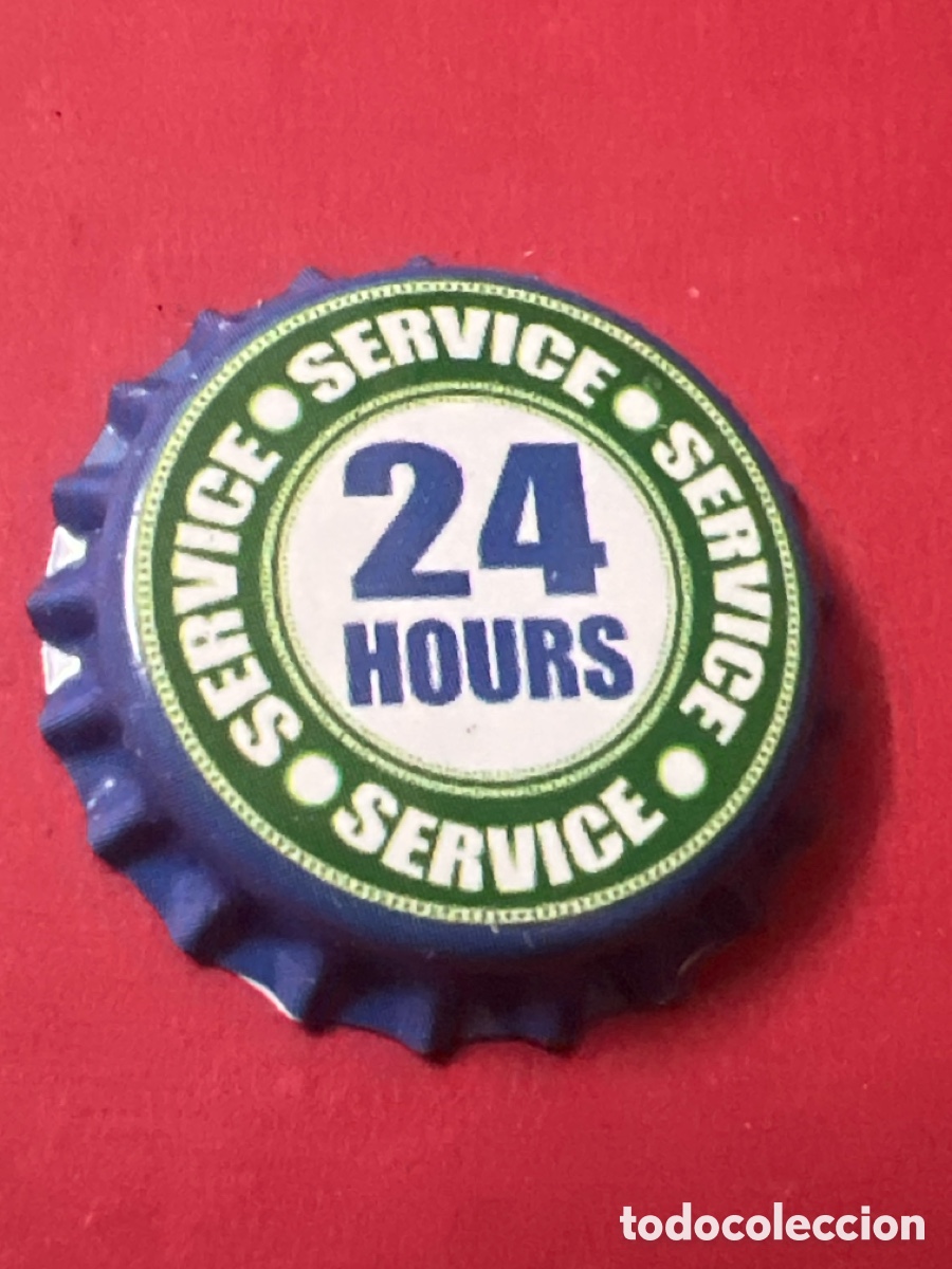 Coleccionismo de cervezas: T4/X69/C2. CHAPA CERVEZA - 24 HOURS SERVICE SERVICE - SIN USAR