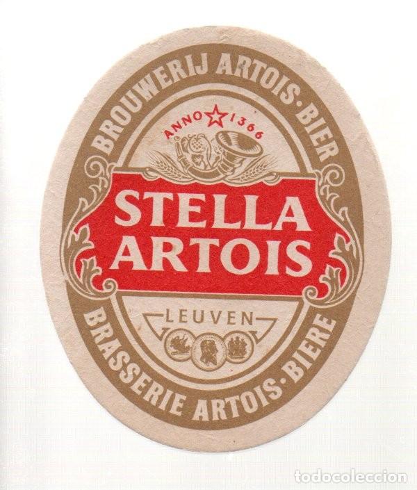 Coleccionismo de cervezas: ANTIGUO POSAVASOS, CERVEZA STELLA ARTOIS LEUVEN- BROUWERIJ - BRASERIE