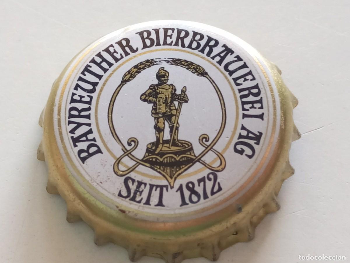 Coleccionismo de cervezas: Chapa tap&oacute;n corona de la cerveza alemana BAYREUTHER BIERBRAUEREI SEIT 1872