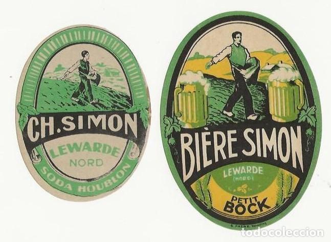Coleccionismo de cervezas: LOTE DOS ANTIGUAS ETIQUETAS FRANCESAS