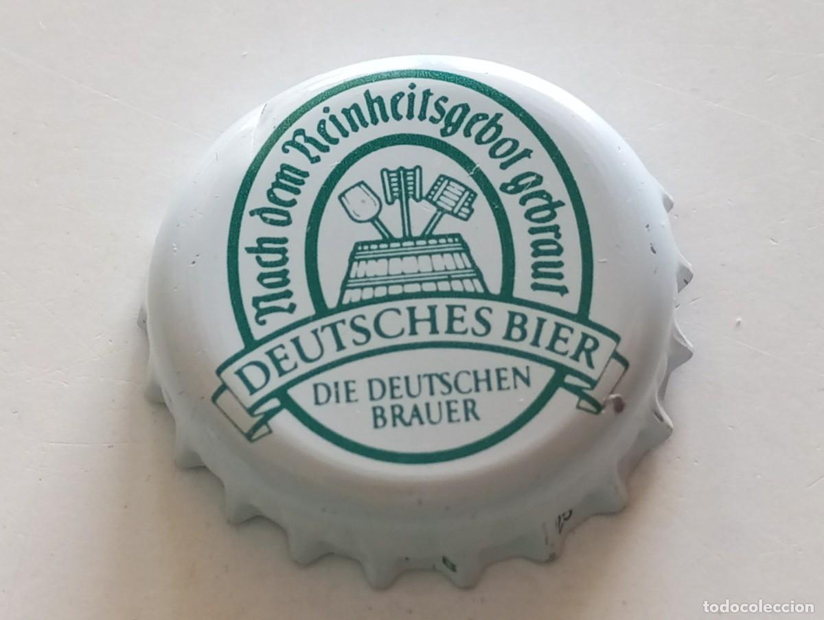 Coleccionismo de cervezas: Chapa tap&oacute;n corona de la cerveza alemana DEUTSCHES BIER