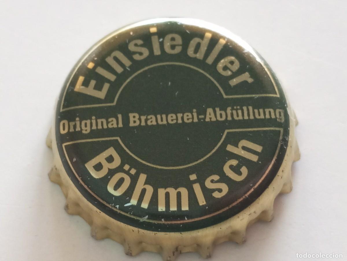 Sammeln von Brauereiartikeln: Chapa tap&oacute;n corona de la cerveza alemana EINSIEDLER B&Ouml;MISCH ORIGINAL BRAUEREI-ABF&Uuml;LLUNG