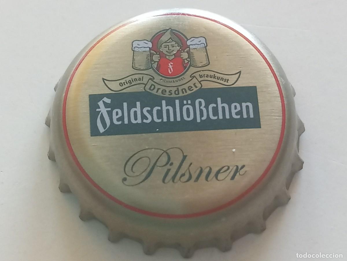 Coleccionismo de cervezas: Chapa tap&oacute;n corona de la cerveza alemana DRESDNER FELDSCHL&Ouml;SSCHEN PILSNER