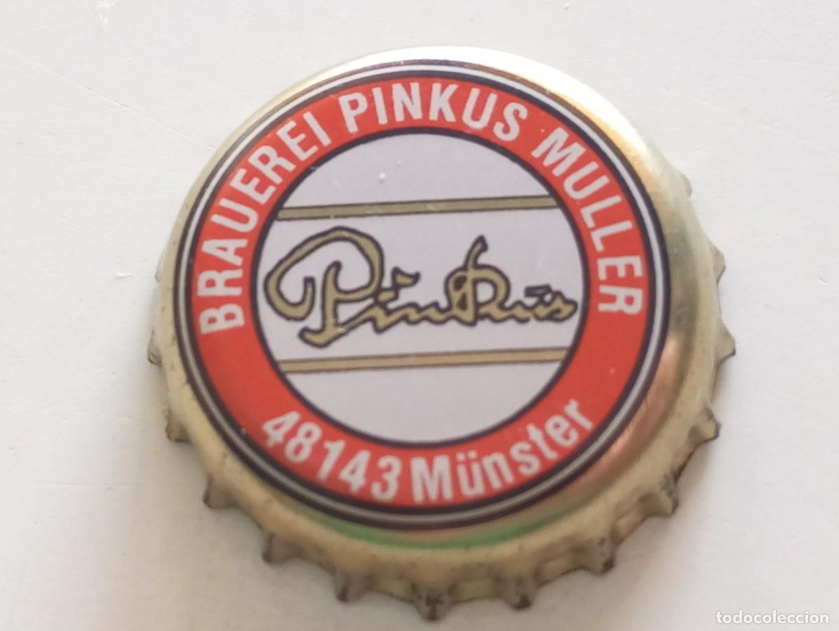 Coleccionismo de cervezas: Chapa tap&oacute;n corona de la cerveza alemana BRAUEREI PINKUS MULLER - 48143 M&Uuml;NSTER