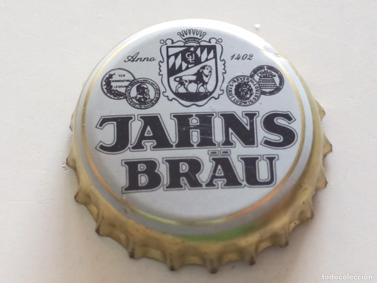 Coleccionismo de cervezas: Chapa tap&oacute;n corona de la cerveza alemana JAHNS BR&Auml;U ANNO 1402