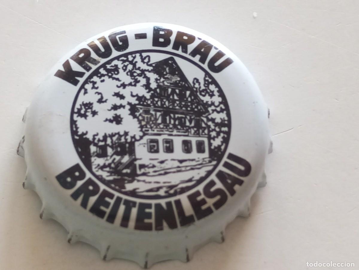 Coleccionismo de cervezas: Chapa tap&oacute;n corona de la cerveza alemana KRUG-BR&Auml;U - BREITENLESAU