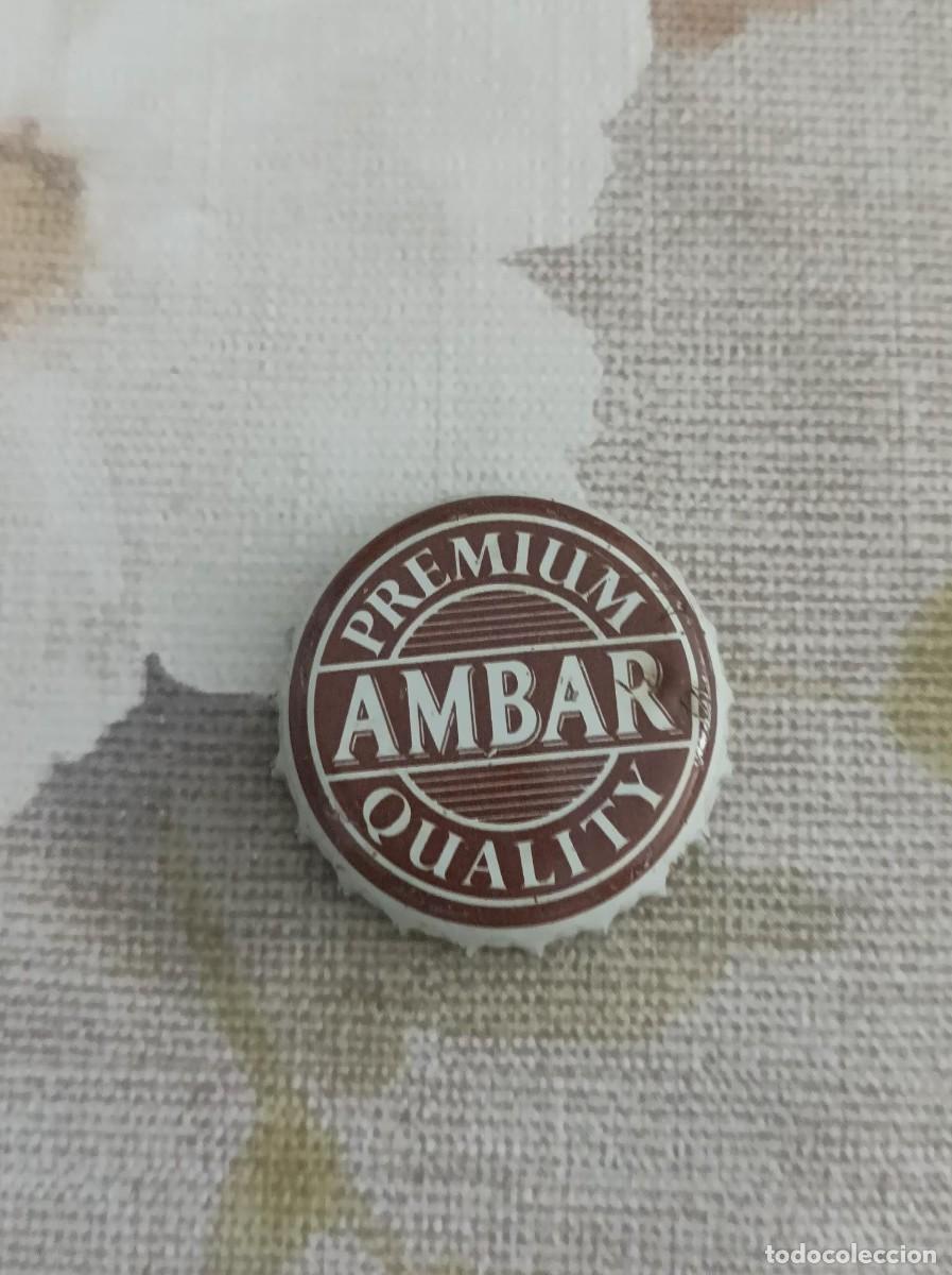 Coleccionismo de cervezas: Antigua chapa de cerveza Ambar