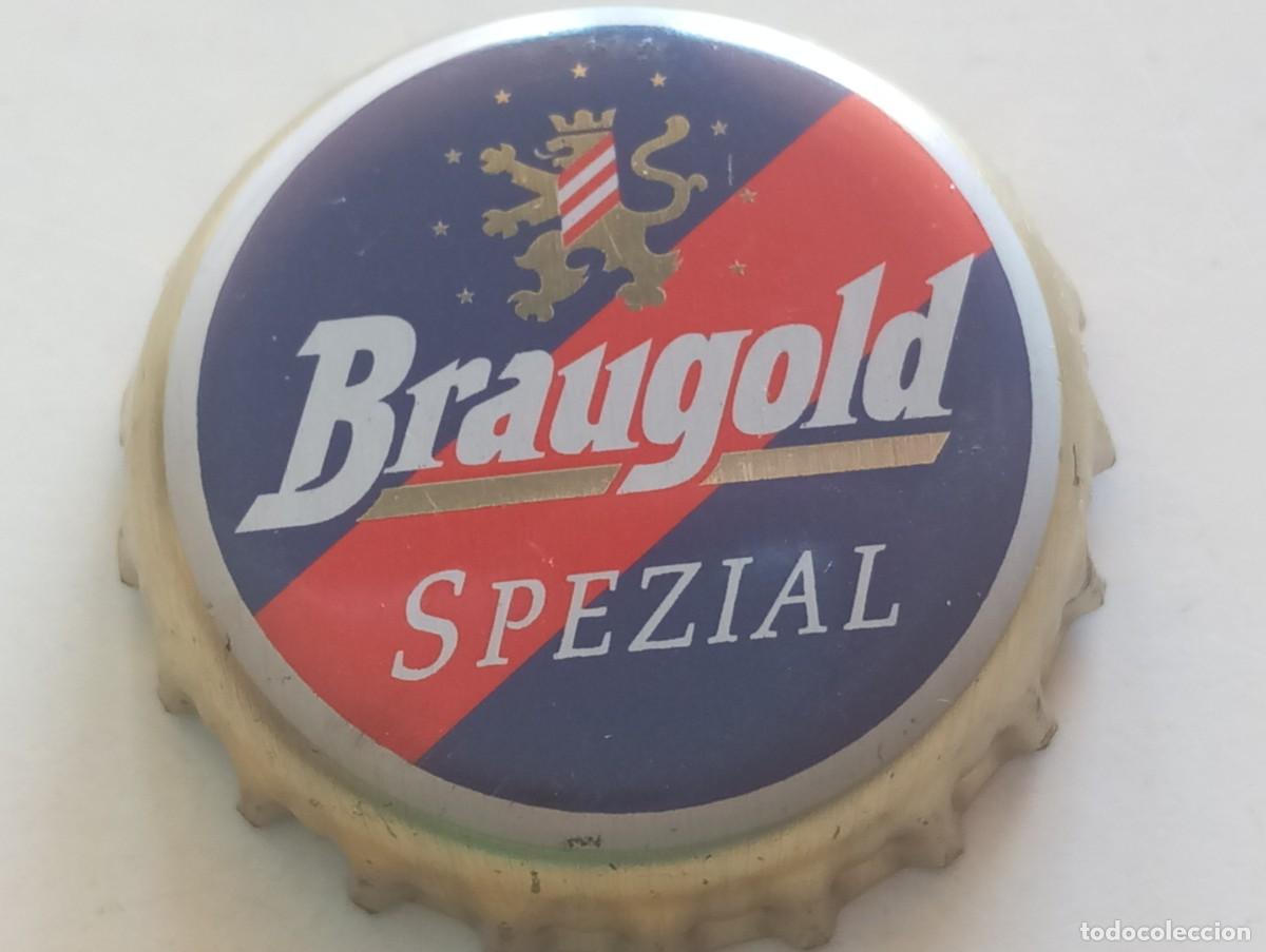 Coleccionismo de cervezas: Chapa tap&oacute;n corona de la cerveza alemana BRAUGOLD SPEZIAL