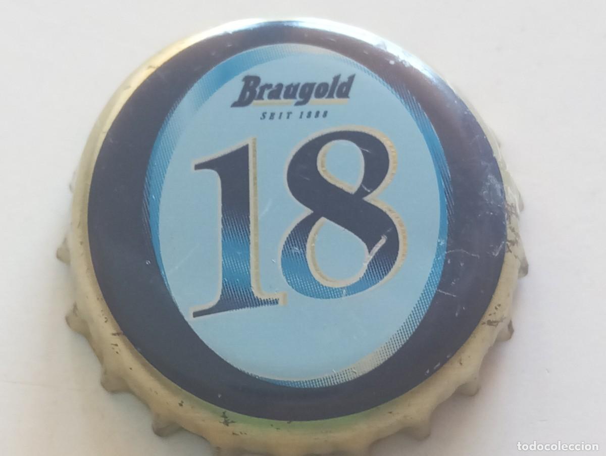 Coleccionismo de cervezas: Chapa tap&oacute;n corona de la cerveza alemana BRAUGOLD 18 SEIT 1888
