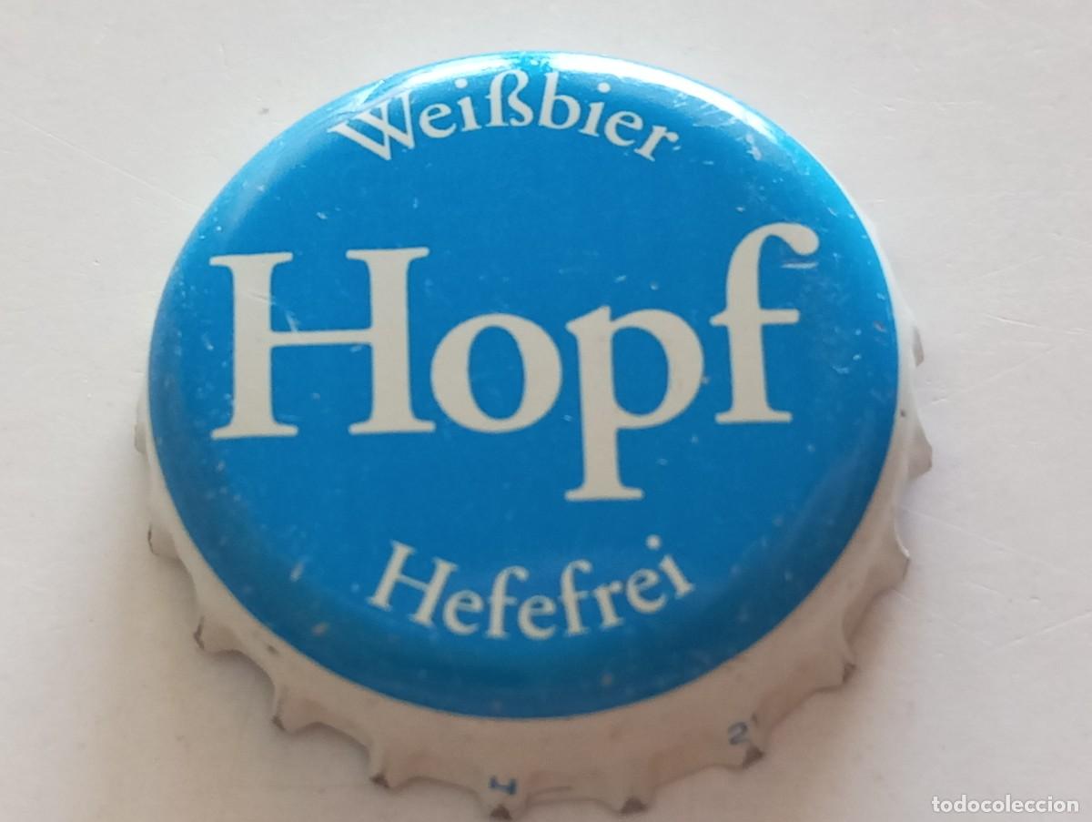 Coleccionismo de cervezas: Chapa tap&oacute;n corona de la cerveza alemana HOPF WEISSBIER HEFEFREI