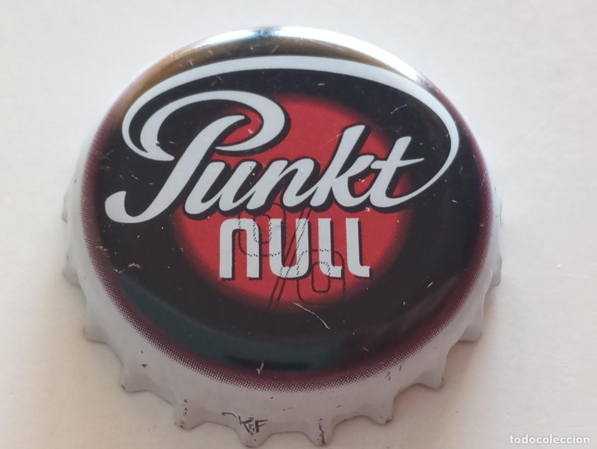 Coleccionismo de cervezas: Chapa tap&oacute;n corona de la bebida alemana PUNKT NULL % (BERGQUELL BRAUEREI - L&Ouml;BAU)
