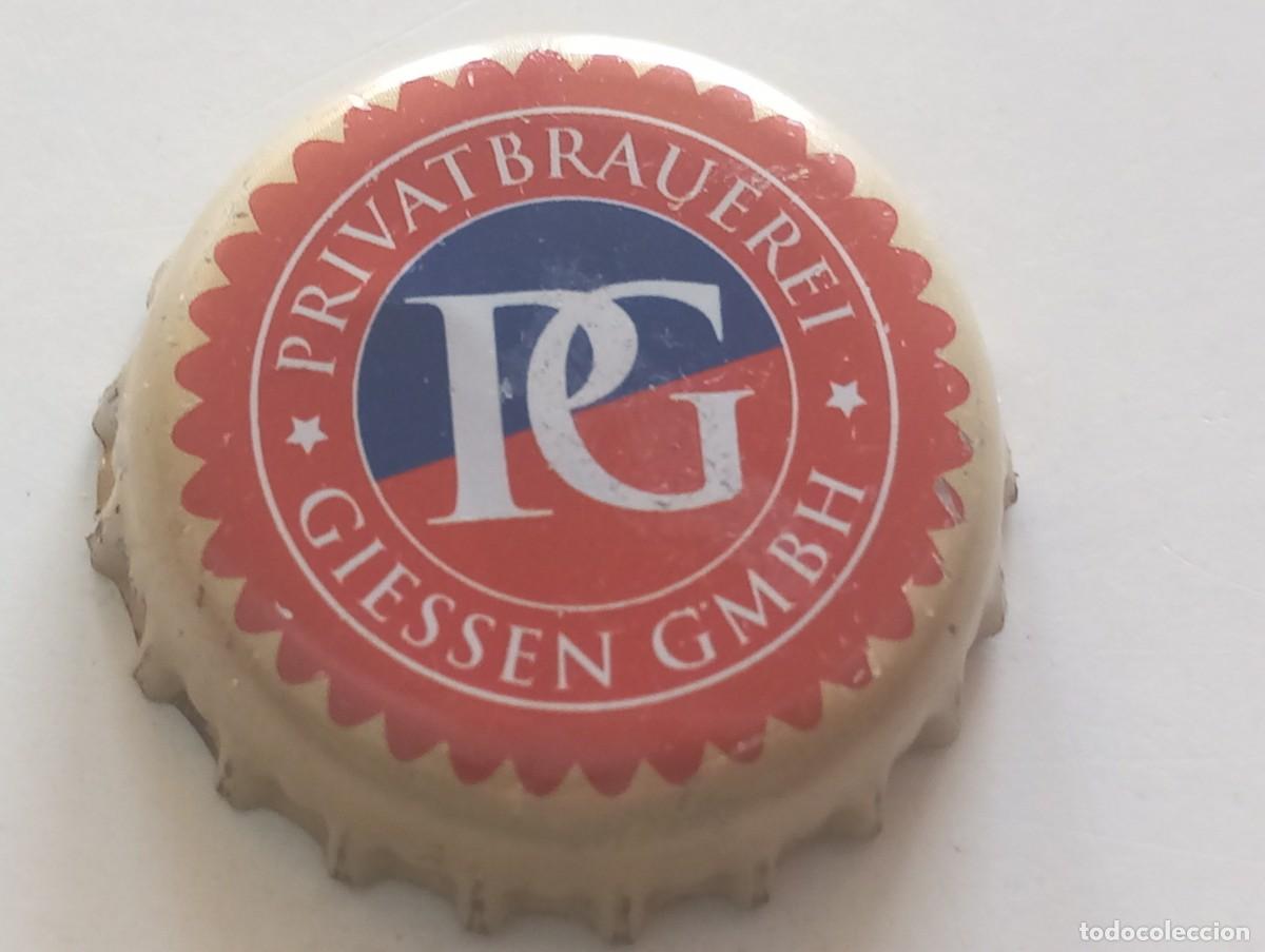Coleccionismo de cervezas: Chapa tap&oacute;n corona de la cerveza alemana PG PRIVATBRAUEREI GIESSEN