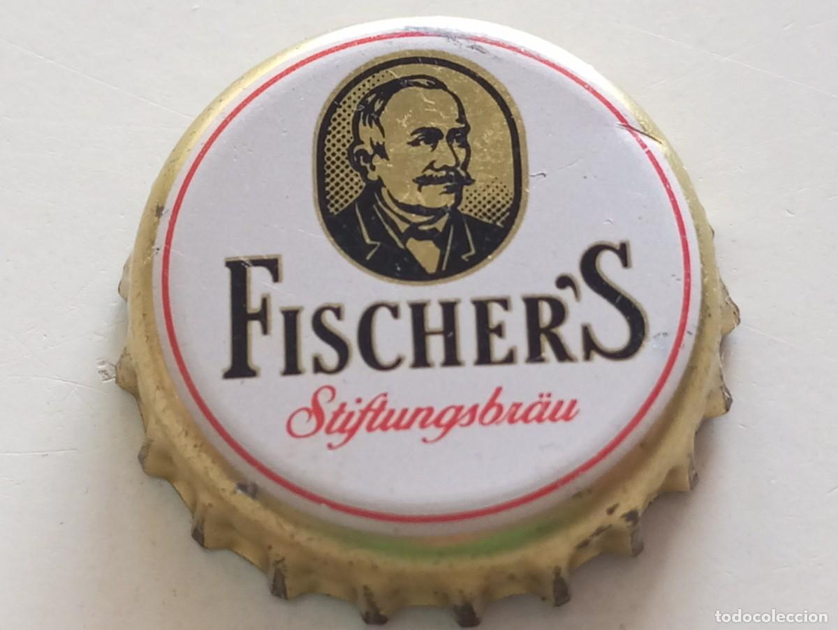 Coleccionismo de cervezas: Chapa tap&oacute;n corona de la cerveza alemana FISCHER'S STIFTUNGSBR&Auml;U