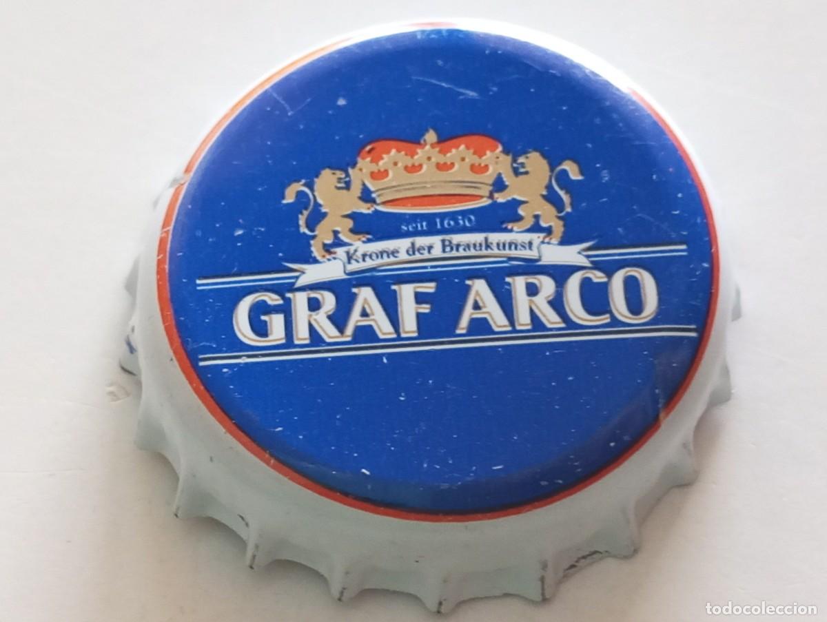 Coleccionismo de cervezas: Chapa tap&oacute;n corona de la cerveza alemana GRAF ARCO KRONE DER BRAUKUNST SEIT 1630