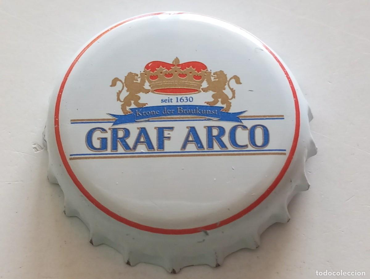 Coleccionismo de cervezas: Chapa tap&oacute;n corona de la cerveza alemana GRAF ARCO KRONE DER BRAUKUNST SEIT 1630