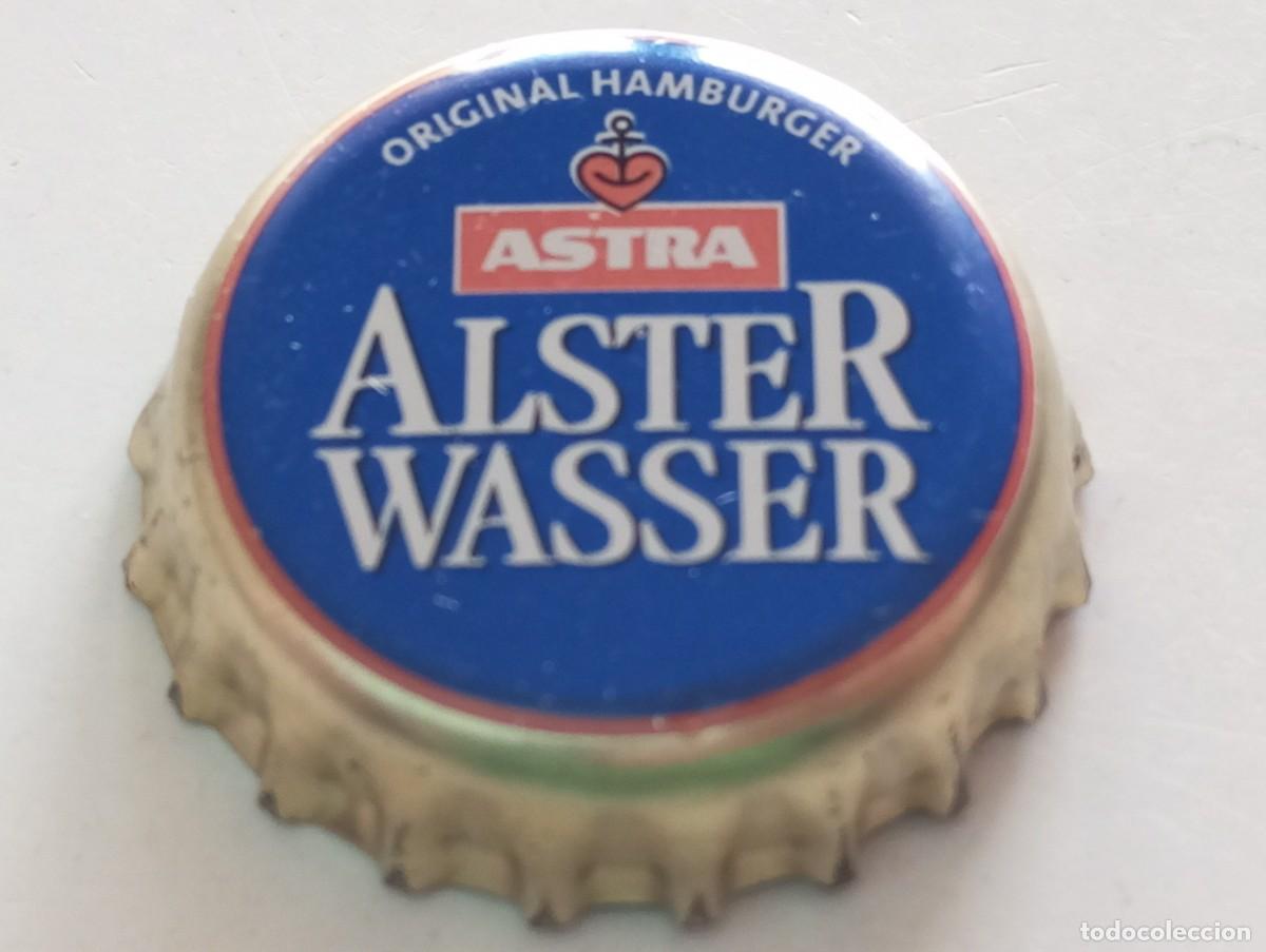 Coleccionismo de cervezas: Chapa tap&oacute;n corona de la cerveza alemana ASTRA ALSTER WASSER ORIGINAL HAMBURGER